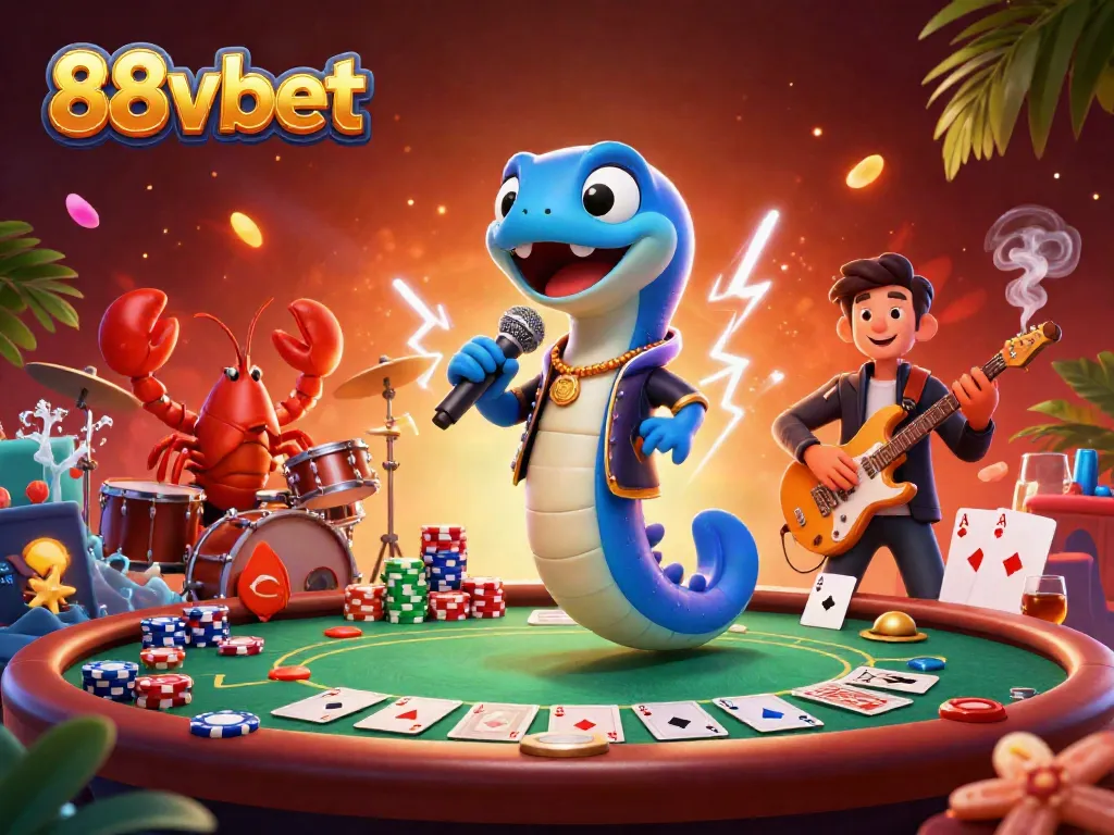 Experience the vibrant casino atmosphere with 88vbet's underwater theme featuring dynamic characters and game elements.