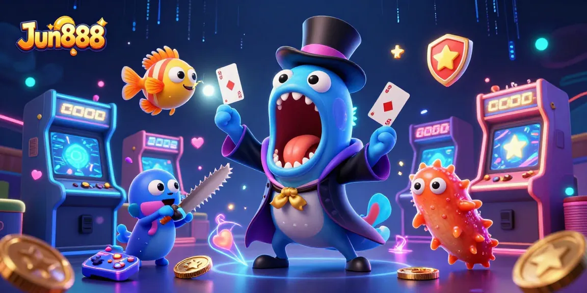 Engage in thrilling gameplay at Jun888 with vibrant, entertaining casino elements in a magical underwater scene.