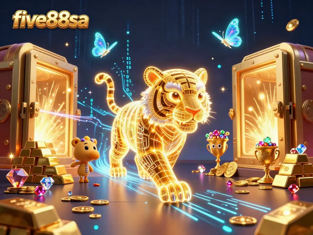 Experience excitement with five88sa, the vibrant online casino featuring stunning golden visuals and dynamic elements.